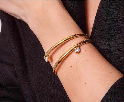 APM Monaco Gold-Tone Crystal Embellished Bracelet